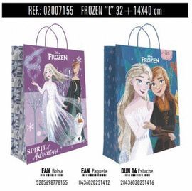 BOLSA REGALO PAPEL FROZEN DISNEY 14X32X40 ASA RETO