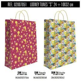 BOLSA REGALO PAPEL LOONEY TUNES DISNEY 10X24X32 AS