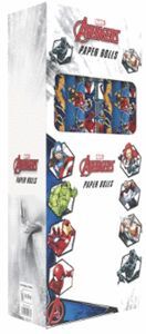 EXPOSITOR 50 ROLLOS PAPEL REGALO INFANTIL MARVEL 7