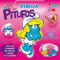 DIBUJA LOS PITUFOS EN ROSA