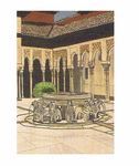 TARJETA POSTAL ALHAMBRA PATIO DE LOS LEONES