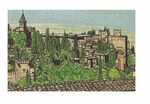 TARJETA POSTAL VISTAS ALHAMBRA