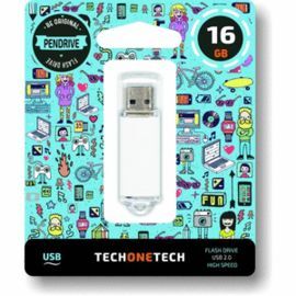 PENDRIVE 16 GB BLANCO BASICO