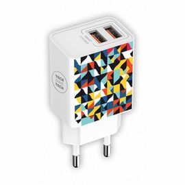 CARGADOR KALEYDOS DARK 2X USB 2,4A