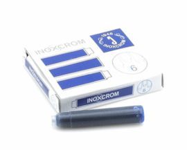 CARTUCHOS INOXCROM C/6 U AZUL TINTA PLUMA