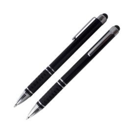 JUEGO BOLIGRAFO Y PORTAMINAS TOUCH NEGRO METAL