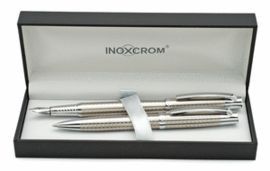 JUEGO BOLIGRAFO Y PLUMA ARC INOX MAVA