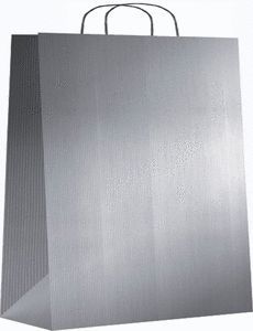 BOLSA KRAFT XL 42+19X48 PLATA