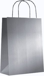 BOLSA KRAFT XS 18+8X24 PLATA