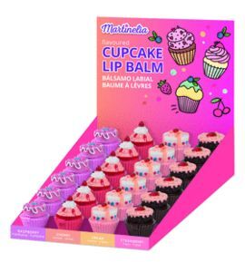 EXPOSITOR 24 BALSAMO LABIAL FORMA CUPCAKE MARTINEL