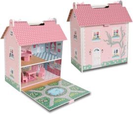 CASA DE MUÑECAS DE MADERA