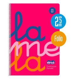 BLOC ESPIRAL FOLIO 80H 90GR CUADROVIA 2,5MM PLASTI