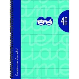 LIBRETA 4º FORRADO CUADROVIA 4M TURQUESA 90GRS