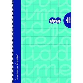 LIBRETA FOLIO FORRADO CUADROVIA 4M TURQUESA 90GRS