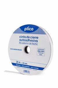 CREMALLERA TEXTIL AUTOADHESIVA 25M/MACHO