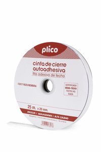 CREMALLERA TEXTIL AUTOADHESIVA 25M/HEMBRA