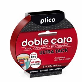 CINTA ADHESIVA DOBLE CARA ULTRA TACK 20MMX3M