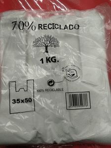 BOLSA CAMISETA 35X50 70  RECICLADO 1 KG