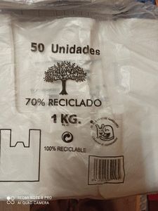 BOLSA CAMISETA 30X40 70  RECICLADO 1 KG