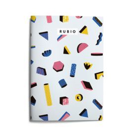 LIBRETA A4 80GR GRAPA 3D GRIS CUADROS 4MM RUBIO