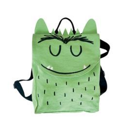 MOCHILA INFANTIL MONSTRUO DE COLORES VERDE 100  AL