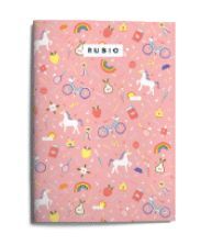 LIBRETA A4 80GR GRAPA ARCOIRIS CUADROS 4MM RUBIO