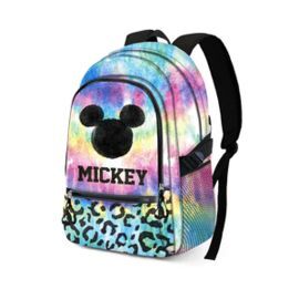MOCHILA DOBLE BOLSILLO MICKEY MOUSE ANIMAL PRINT