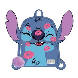 MOCHILA CASUAL PU 30X23 OREJITAS BESOS STITCH