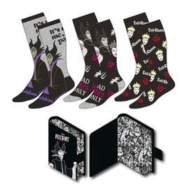 PACK CALCETINES 3 PIEZAS DISNEY VILLANAS CAJA REGA