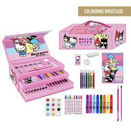 SET PAPELERIA COLOREABLE MALETIN HELLO KITTY