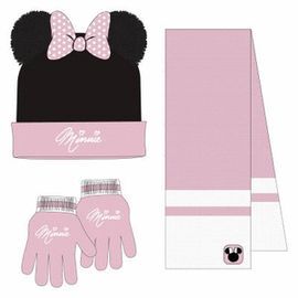 CONJUNTO 3 PIEZAS BUFANDA MINNIE