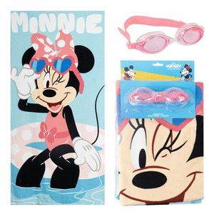 TOALLA SET GAFAS NATACION MINNIE