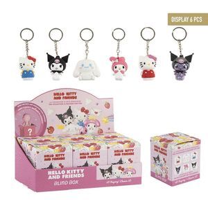 EXPOSITOR LLAVEROS HELLO KITTY CAJA SORPRESA 6 MOD
