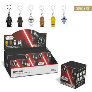 EXPOSITOR LLAVEROS STAR WARS CAJA SORPRESA 6 MOD.