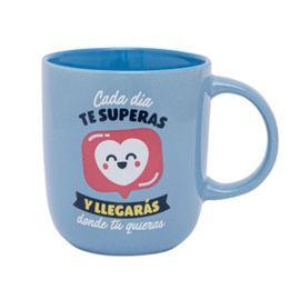 TAZA - CADA DIA TE SUPERAS Y LLEGARAS DONDE TU QUI