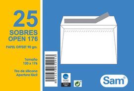SOBRE OPEN 176 120X176 PAQUETE DE 25 UDS