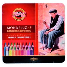 CAJA METALICA LAPICES ACUARELABLES MONDELUZ. 48 CO