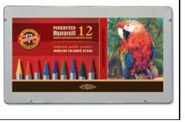 CAJA METALICA PROGRESSO AQUARELL COLOR. 12 COLORES