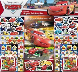 CARS - SUPER STICKERS SET 500 PEGATINAS