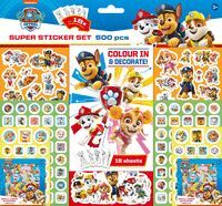 SUPER SET DE 500 PEGATINAS DE PAW PATROL-PATRULLA