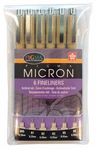 BOLIGRAFO PIGMA MICRON NEGRO ESTUCHE NUMERO 6