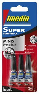 PEGAMENTO IMEDIO SUPER RAPIDO MINI 3UDS X 1 GRAMO