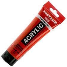 PINTURA ACRILICO AMSTERDAM 120ML ROJO NAFTOL MEDIO