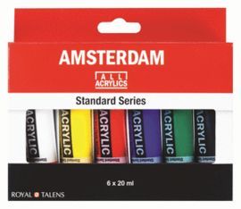 PINTURA ACRILICO AMSTERDAM ESTUCHE 6 X 20 ML
