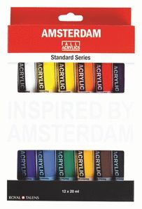 PINTURA ACRILICO AMSTERDAM ESTUCHE 12 X 20 ML