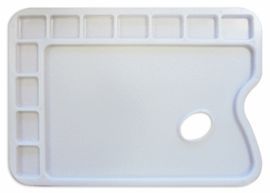 PALETA DE PLASTICO RECTANGULAR PARA ACRILICO Y TEM