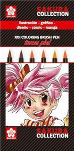 LAPIZ MARCADOR KOI COLORING TONOS ROSADOS ESTUCHE