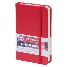 CUADERNO BOCETOS 9X14CM 140G 80 HOJAS ROJO