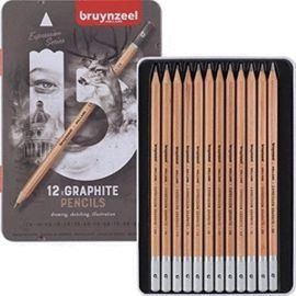LAPIZ GRAFITO BRUYNZELL METAL ESTUCHE 12