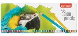 LAPIZ BRUYNZEEL 45 COLORES CAJA METAL PAPAGAYO